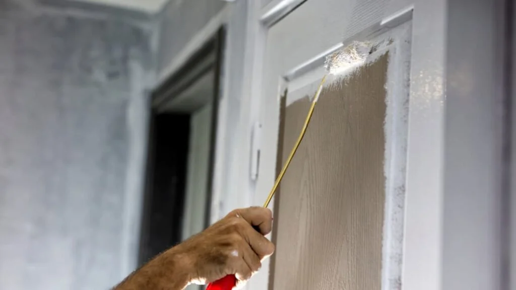 can you paint a door without removing it