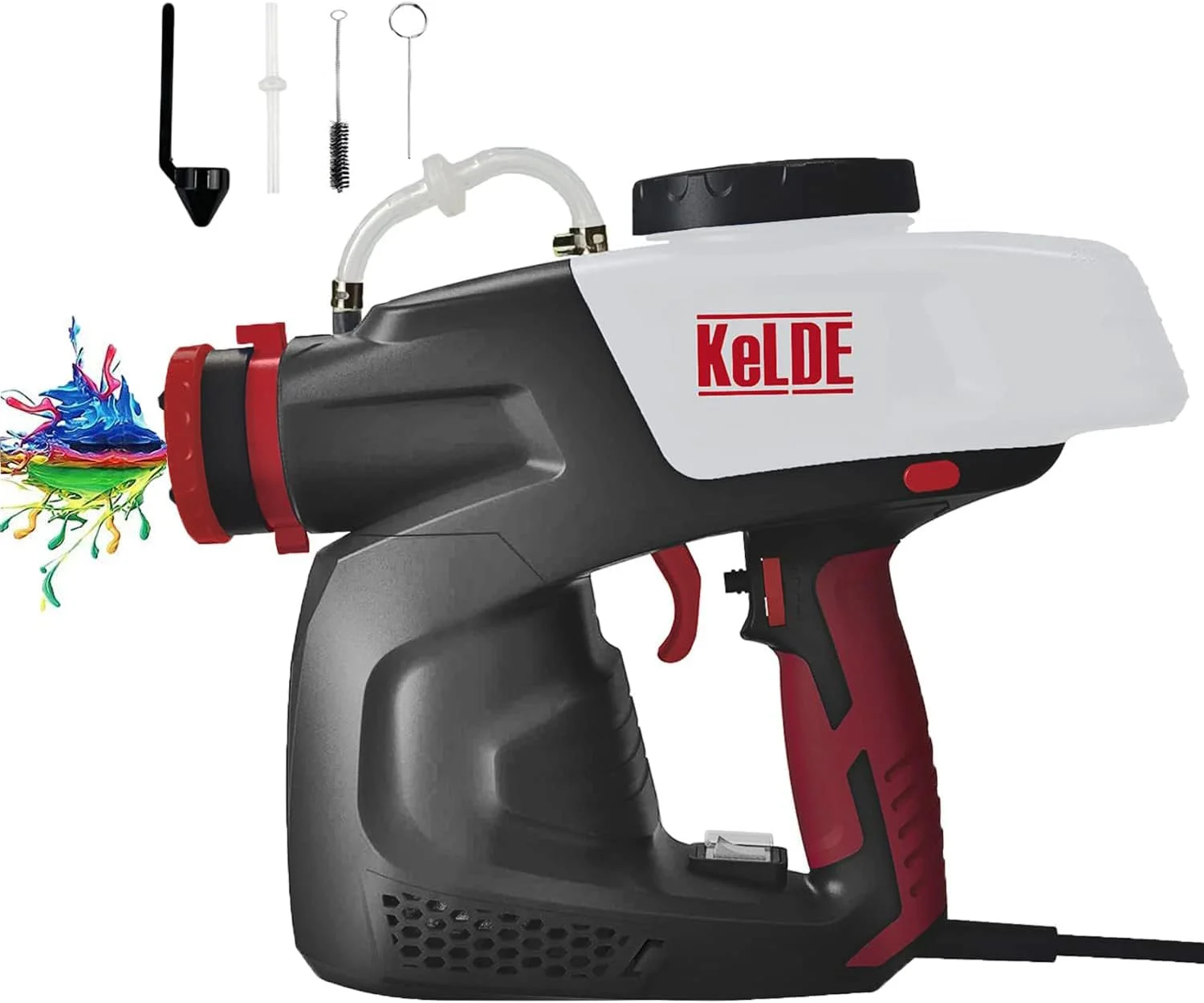KeLDE 600W HVLP Paint Sprayer,High-Speed Motor,Versatile Spray Patterns,DIY Projects,Time Savings