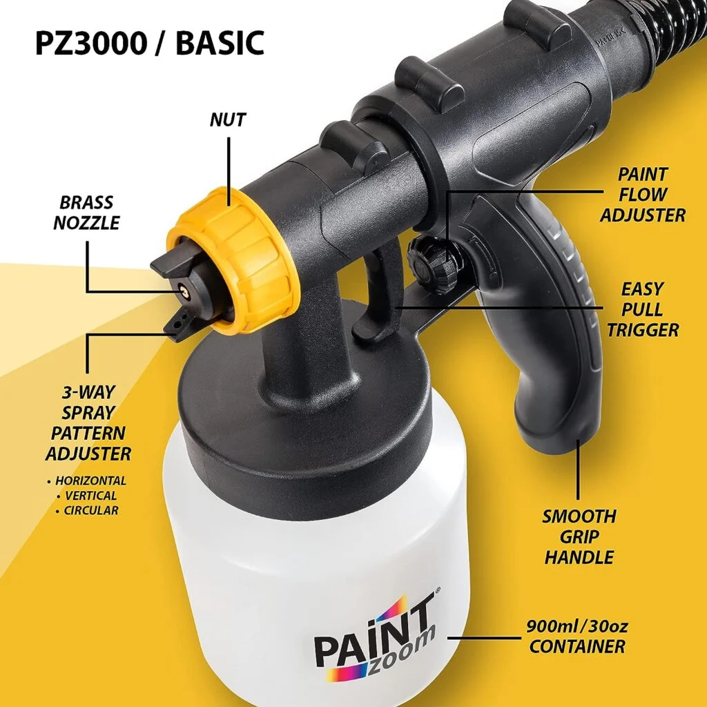 Paint Zoom Paint Sprayer | Powerful  Durable 700-watt Spray Gun Tool HVLP Sprayer for Interior  Exterior Home Painting and DIY Home Improvement Projects | 3 Spray Patterns