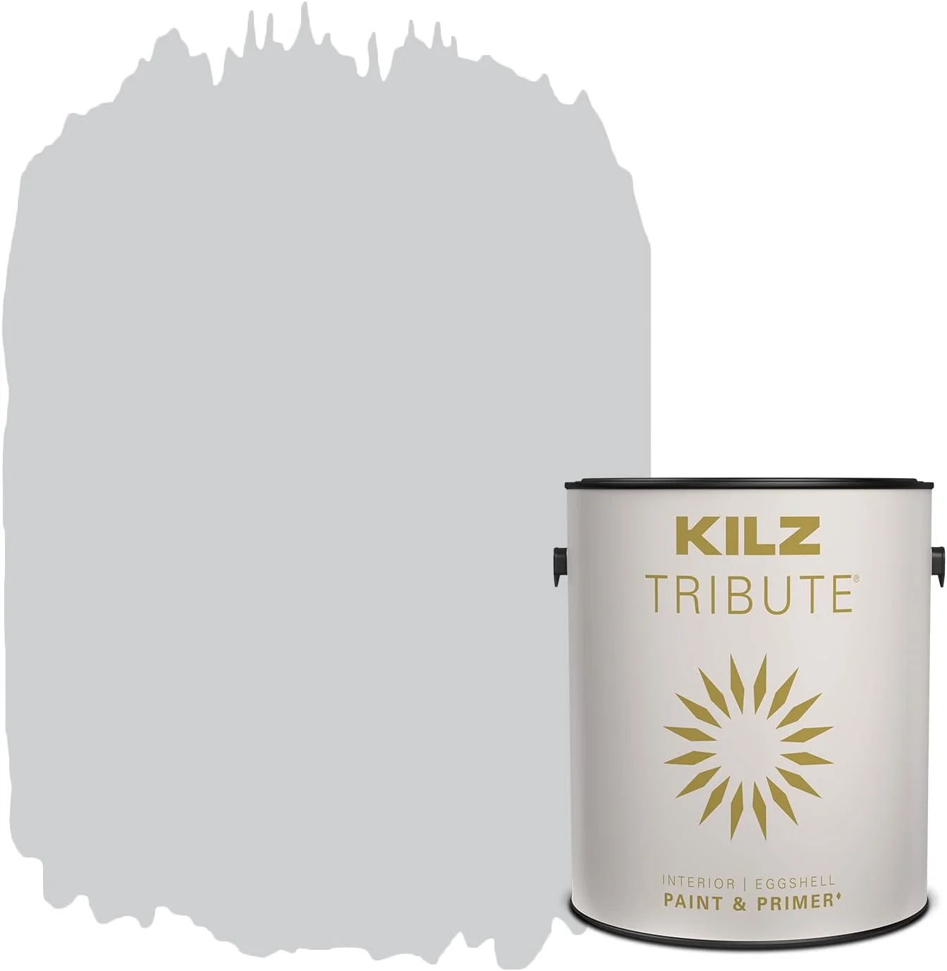 KILZ TRIBUTE Paint  Primer, Interior, Eggshell, Brushed Metal, 1 Gallon