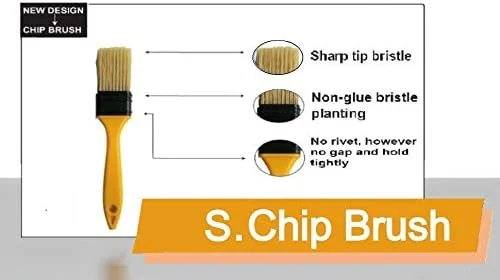 PANCLUB Paint Brushes for Walls I Chip Brush Set 2 inch 40 Pack I S.Chip Brush Never Lose Bristles I 100% Plastic I for Paint, Glues, Stains and Single Material