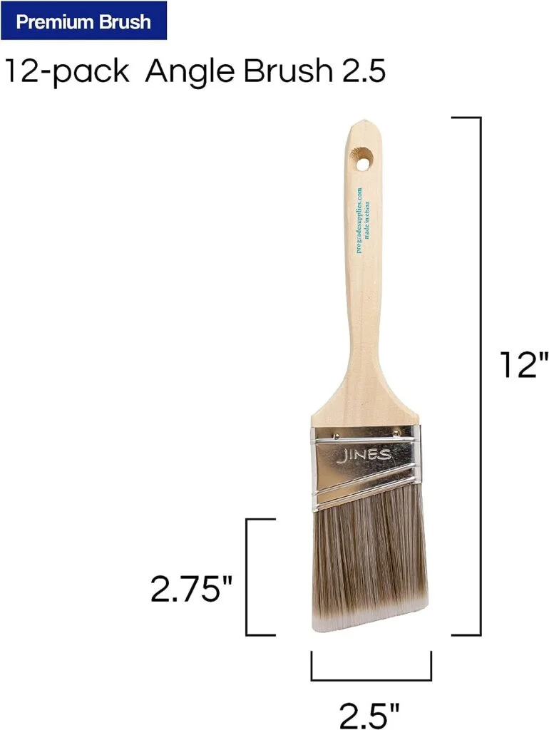 Pro Grade - Paint Brushes - 12Ea 2.5 Angle Brushes