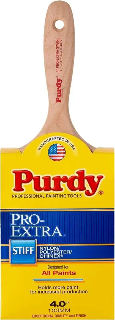 Purdy 144400740 Pro-Extra Series Swan Wall Paint Brush, 4 inch