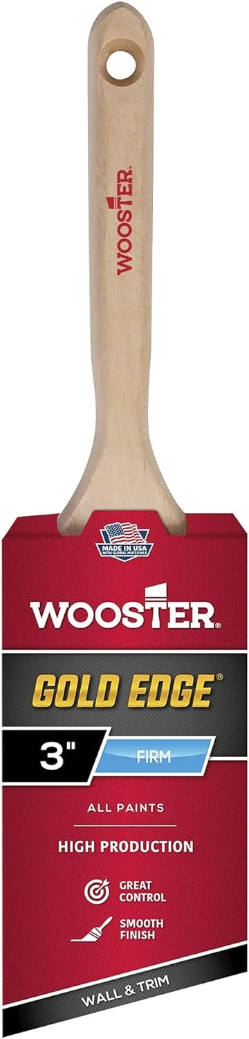 Wooster 5231-3 Series 5231 3 Gold Edge Angle Brush, 3 Inch