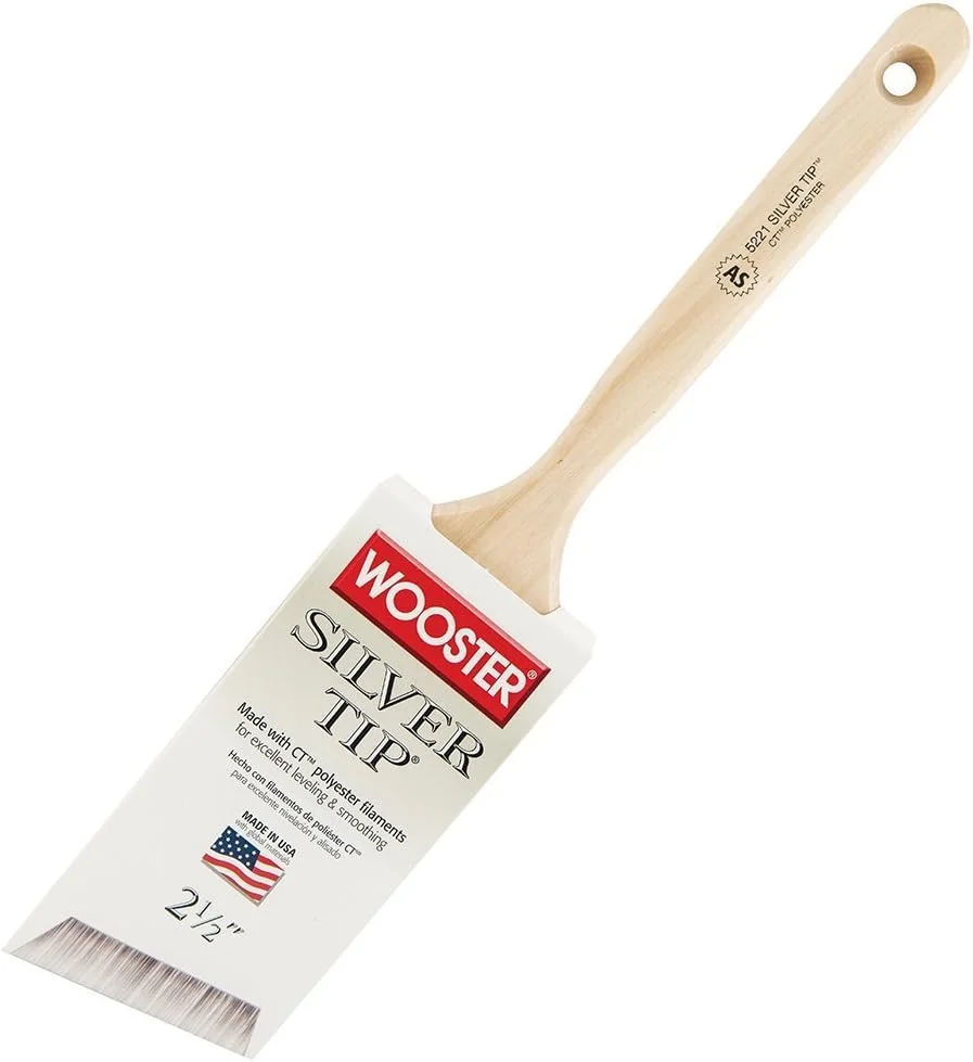 Wooster Brush 5221 2.5 inch Silver Tip Angle Sash Paintbrush, Pack of 6